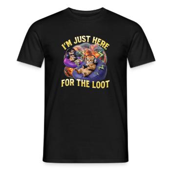 Funny Gaming Gamer Cat - Männer T-Shirt - Schwarz - Vorne - AI Model Male 178 light (178cm)