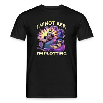 Funny Gaming Gamer Cat - Männer T-Shirt - Schwarz - Vorne - AI Model Male 178 light (178cm)
