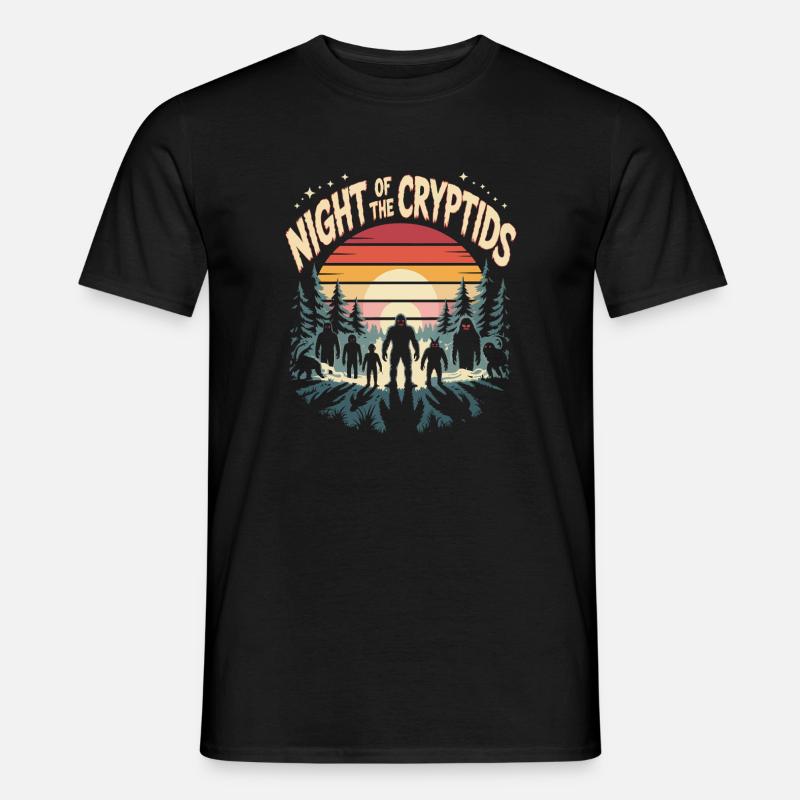 Kryptozoologie-Nacht der Kryptiden - Männer T-Shirt - Schwarz