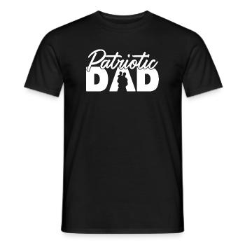 Papa patriote Drapeau américain Aigle Fête des pères - T-shirt homme - noir - Devant - AI Model Male 178 light (178cm)