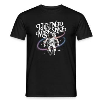 Ich brauche einfach mehr Space – Cooles Astronauten-Logo - Männer T-Shirt - Schwarz - Vorne - AI Model Male 178 light (178cm)