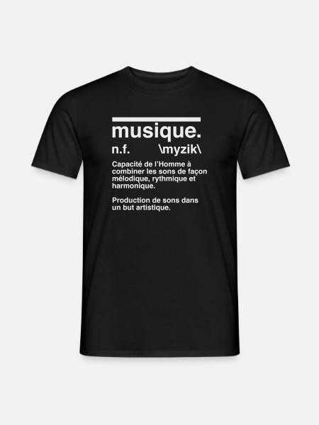 Music Definition Dictionary Style - Men's T-Shirt - black