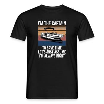 Capitaine du Bateau - T-shirt homme - noir - Devant - AI Model Male 178 light (178cm)