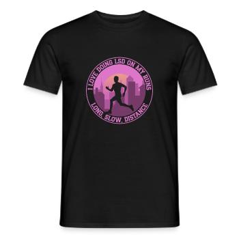Running I Love Doing LSD On My Runs Marathon - Männer T-Shirt - Schwarz - Vorne - AI Model Male 178 light (178cm)