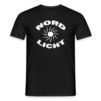 NORDLICHT - Männer T-Shirt - Schwarz - Vorne - AI Model Male 178 light (178cm)