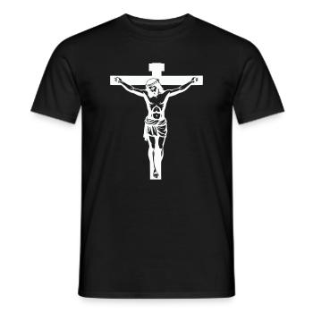 Jesus Cross - Men's T-Shirt - black - Front - AI Model Male 178 light (178cm)