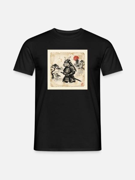 Capybara Samurai Japanese Warrior - Men's T-Shirt - black