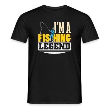 Fischer Sportfischer Angeln Angler Spruch - Männer T-Shirt - Schwarz - Vorne - AI Model Male 178 light (178cm)