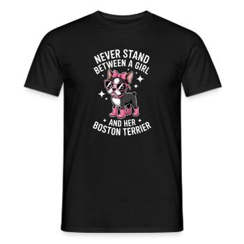 Boston Terrier Sayings Funny Terrier Gift - Men's T-Shirt - black - Front - AI Model Male 178 light (178cm)