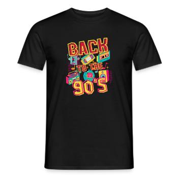 Zurück in die 90er – nostalgisches Retro-T-Shirt - Männer T-Shirt - Schwarz - Vorne - AI Model Male 178 light (178cm)
