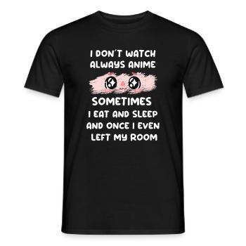 Anime - Men's T-Shirt - black - Front - AI Model Male 178 light (178cm)