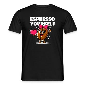 Espresse-toi un joli grain de café - T-shirt homme - noir - Devant - AI Model Male 178 light (178cm)