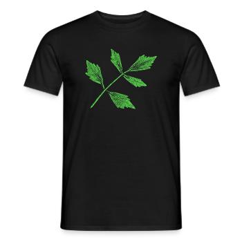 Feuilles - Lipide / Plante herbacière - T-shirt homme - noir - Devant - AI Model Male 178 light (178cm)