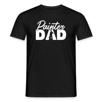 Peintre drôle, père, artiste, père rétro Sunset Art - T-shirt homme - noir - Devant - AI Model Male 178 light (178cm)