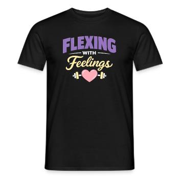 Anime Strong Girl Taking The Force In - Men's T-Shirt - black - Front - AI Model Male 178 light (178cm)