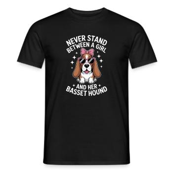 Basset Hound Sayings Funny Basset Hound Gift - Men's T-Shirt - black - Front - AI Model Male 178 light (178cm)