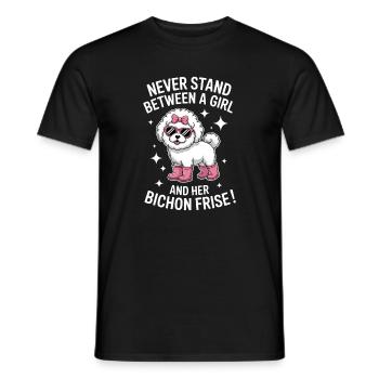 Expressions du Bichon Frisé Drôle : Don Bichon Frisé - T-shirt homme - noir - Devant - AI Model Male 178 light (178cm)