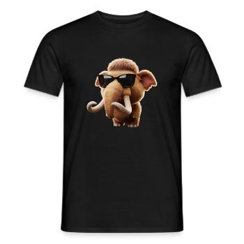 Lunettes de soleil Mammouth Cartoon - T-shirt homme - noir - Devant - AI Model Male 178 light (178cm)