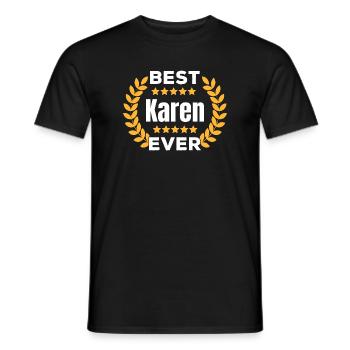 Meilleur cadeau de nom de légende Karen de tous les temps - T-shirt homme - noir - Devant - AI Model Male 178 light (178cm)