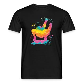 Skeleton Bobsleigh Winter Sports Sled - Männer T-Shirt - Schwarz - Vorne - AI Model Male 178 light (178cm)