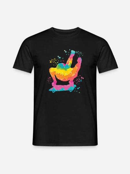 Skeleton Bobsleigh Winter Sports Sled - Men's T-Shirt - black