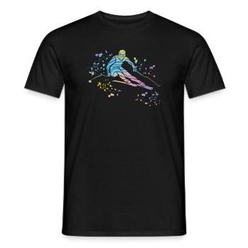 Alpin Ski Wintersport Nordischer Skilauf - Männer T-Shirt - Schwarz - Vorne - AI Model Male 178 light (178cm)
