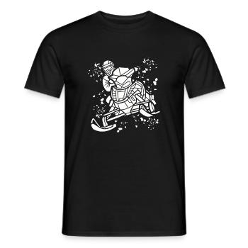 Skidoo Vibrant Snowmobile Adventure - Men's T-Shirt - black - Front - AI Model Male 178 light (178cm)