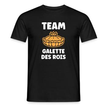 Humour galette des rois - T-shirt homme - noir - Devant - AI Model Male 178 light (178cm)