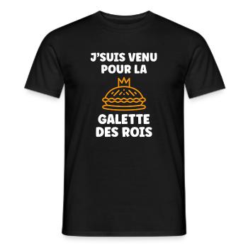 Humor galette des rois - Men's T-Shirt - black - Front - AI Model Male 178 light (178cm)
