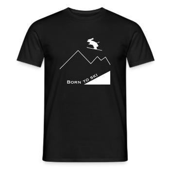 Born to ski - T-shirt homme - noir - Devant - AI Model Male 178 light (178cm)