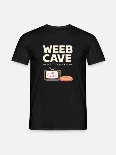 Anime-hausmensch Kuscheliger Weeb - Männer T-Shirt - Schwarz