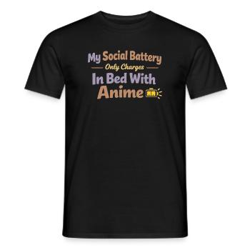Anime-hausmensch Kuscheliger Weeb - Männer T-Shirt - Schwarz - Vorne - AI Model Male 178 light (178cm)