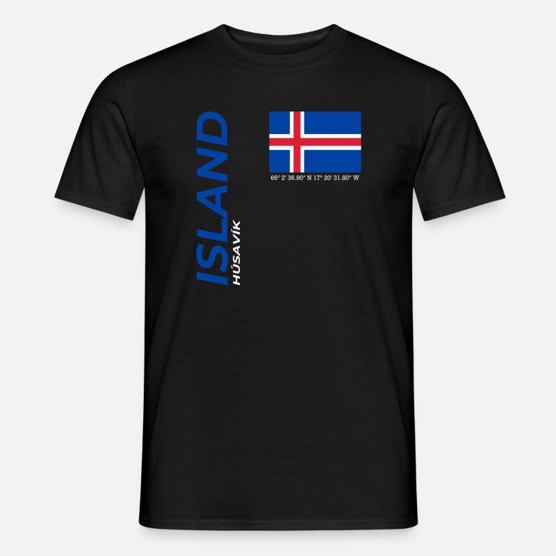 Húsavík - Männer T-Shirt - Schwarz