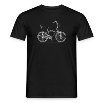 Silhouette de vélo Bonanza Design rétro vintage - T-shirt homme - noir - Devant - AI Model Male 178 light (178cm)