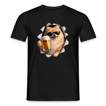 Bière Spitz - T-shirt homme - noir - Devant - AI Model Male 178 light (178cm)