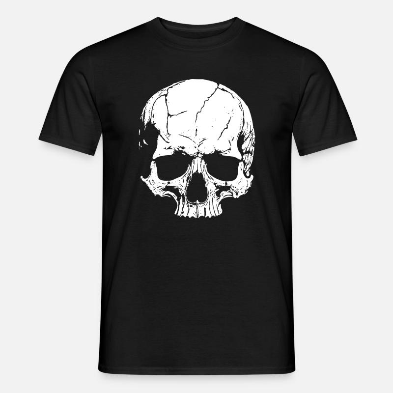 Totenschädel mit Stil - Männer T-Shirt - Schwarz