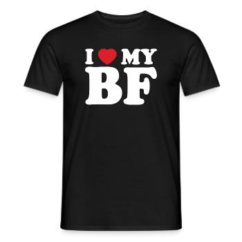 I Heart My BE Tee - T-shirt homme - noir - Devant - AI Model Male 178 light (178cm)