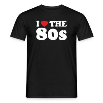 Ich liebe den Retro-Stil der 80er. - Männer T-Shirt - Schwarz - Vorne - AI Model Male 178 light (178cm)