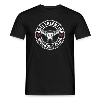Club d’entraînement anti-Saint-Valentin Drôle Anti Valentine - T-shirt homme - noir - Devant - AI Model Male 178 light (178cm)