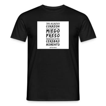 Herz und Angst im Vers - Männer T-Shirt - Schwarz - Vorne - AI Model Male 178 light (178cm)
