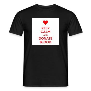 Calm Heart spenden Sie Blut - Männer T-Shirt - Schwarz - Vorne - AI Model Male 178 light (178cm)
