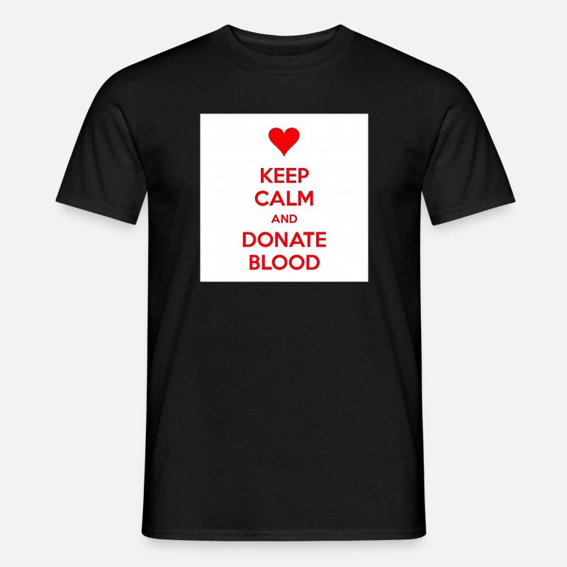 Calm Heart spenden Sie Blut - Männer T-Shirt - Schwarz