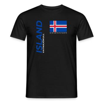 Vatnajökull - T-shirt homme - noir - Devant - AI Model Male 178 light (178cm)