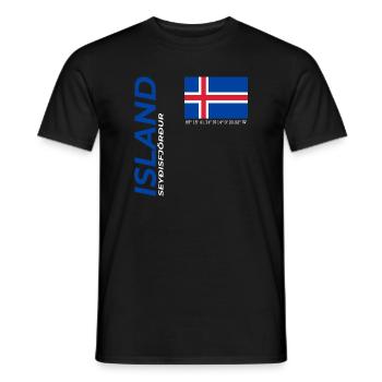 Seyðisfjörður - T-shirt homme - noir - Devant - AI Model Male 178 light (178cm)