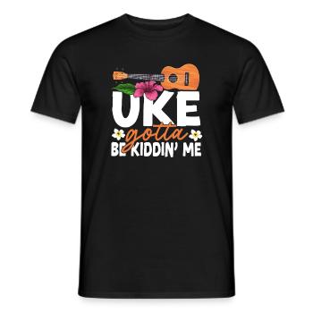 Ukélé hawaïen uke uke doit être - T-shirt homme - noir - Devant - AI Model Male 178 light (178cm)