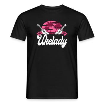 Hawaiian Ukulele Uke Ukelady - Männer T-Shirt - Schwarz - Vorne - AI Model Male 178 light (178cm)