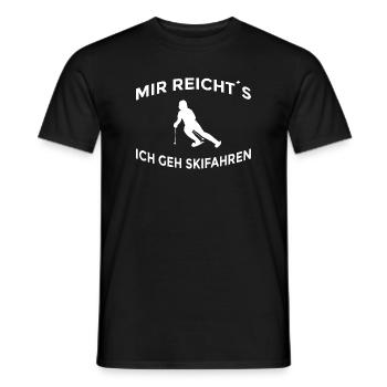 Mir reicht’s ich geh Skifahren - Männer T-Shirt - Schwarz - Vorne - AI Model Male 178 light (178cm)