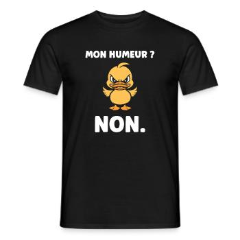 Sulky Duck No - Männer T-Shirt - Schwarz - Vorne - AI Model Male 178 light (178cm)