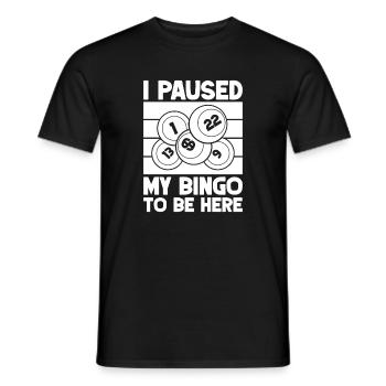Joueur de bingo, je me suis arrêté pour être ici bingo - T-shirt homme - noir - Devant - AI Model Male 178 light (178cm)