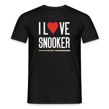 I Love Snooker - Men's T-Shirt - black - Front - AI Model Male 178 light (178cm)